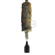 E27 Wood Lamp Holder | Log - Extra Long