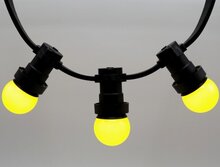 E27 gele ledlamp 45mm 1W van polycarbonaat