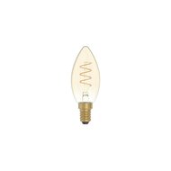 LED Gouden Gloeilamp Carbon Lijn Gebogen Spiraal Filament Kaars C35 2,5W 136Lm E14 1800K Dimbaar - C01