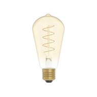 LED Gouden Gloeilamp Carbon Lijn Gebogen Spiraal Filament Edison ST64 4W 250Lm E27 1800K Dimbaar - C04