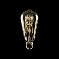 LED Gouden Gloeilamp Carbon Lijn Filament Kooi Edison ST64 7W 640Lm E27 2700K Dimbaar - C54 donker