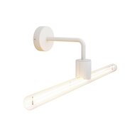 Fermaluce Esse14 metalen wandlamp met gebogen extension, wit