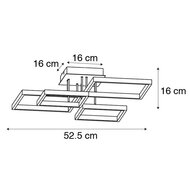 Maten vierkante plafondlamp
