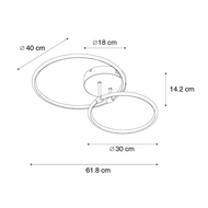 maten dimbare moderne plafondlamp