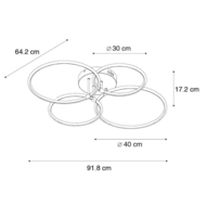 Maten moderne plafondlamp