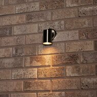 Compact outdoor wall light without light source 1xGU10 black