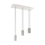 Hanglamp met 6 pendels en metalen kap Dibond Bianco Opaco