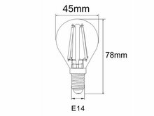 LED Filament kleine bol E14 4W 2200K Helder (G45)