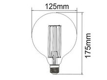 LED Globe Large Bulb E27 2W 2200K Gold (G125) | Dimmable