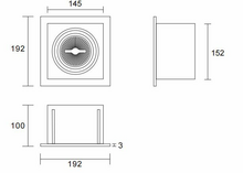 Led inbouw spot armatuur - 1x AR111 Wit | Verzonken