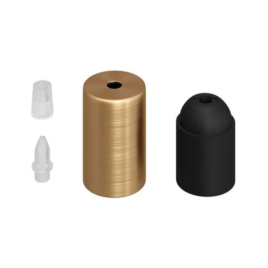 Lampfitting Cilindrisch E27 | Geborsteld Goud - Afbeelding 2