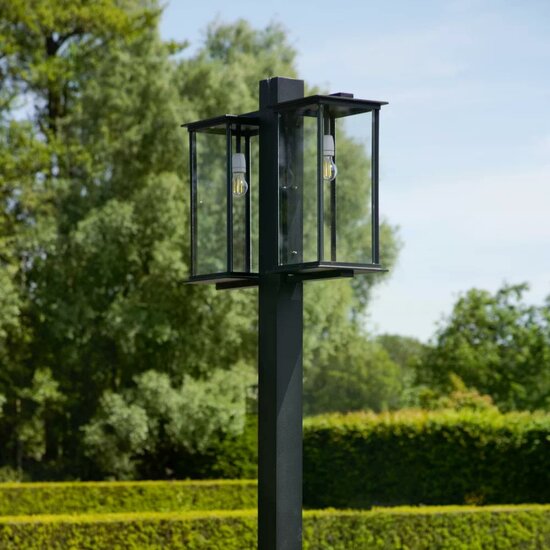 Laternenpfahl Kapital doppelt Schwarz 270cm