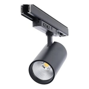 Zwarte dimbare 3-fase railspot Rosalin 10W 20W 30W met CCT-switch
