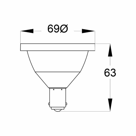AR70 B15d Led Spot 6W 2700K | Incl dimbare driver - Image 3