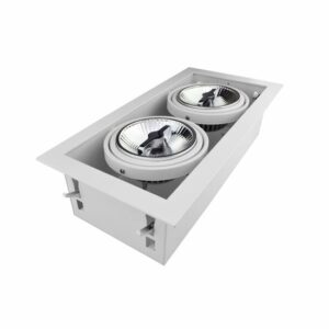 LED Inbouw Spot Armatuur - 2x AR111 Wit | Opdekrand van Tronix Lighting