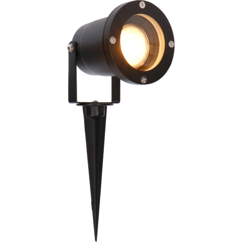 Garden Spotlight with Spike | Black | For 1x GU10 LED spotlight