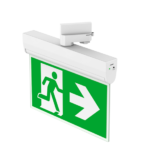 White MIRA LED emergency lighting with adapter for 3-circuit track