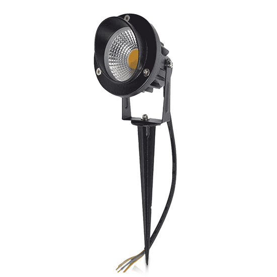 Gartenstrahler mit Erdspieß | 7W LED | 5000K | IP65 | Schwarz