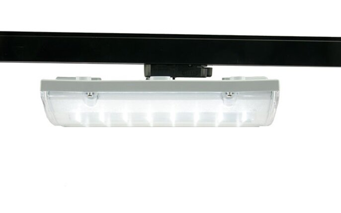 Éclairage d’urgence avec adaptateur 3 phases et boîtier noir