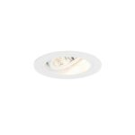 Mat witte ronde inbouwspot richtbaar 12 cm | AR70 in wit