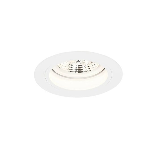 Mat witte ronde inbouwspot richtbaar 12 cm