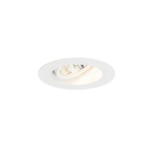 Mat witte ronde inbouwspot richtbaar 12 cm | AR70 in wit