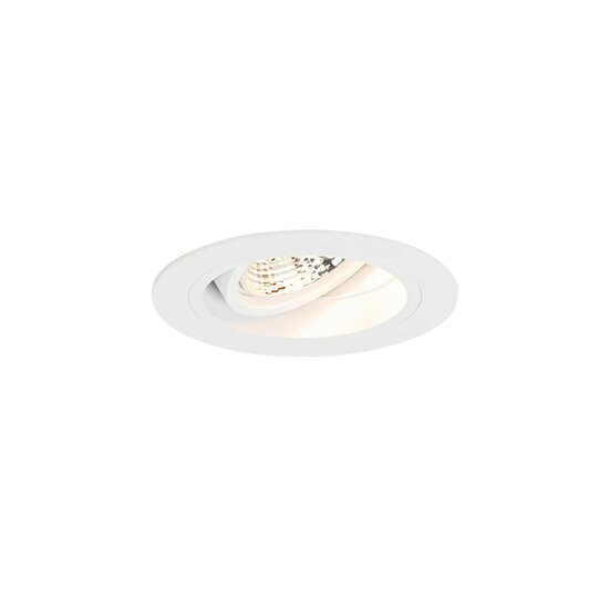 Mat witte ronde inbouwspot richtbaar 12 cm | AR70 in wit