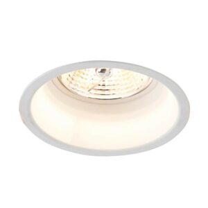 Moderne inbouwspot wit GU10 AR70 | Zaagmaat Ø97 mm in wit