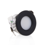 LED recessed spotlight 1.5W black dimmable | 99lm | 2700K warm white IP44 in black
