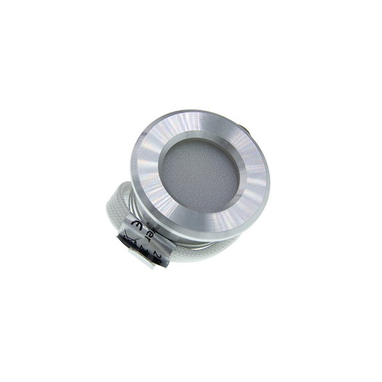 LED mini inbouwspot 1.5W zilver dimbaar | 74lm | 2700K warm wit IP44 - Image 2