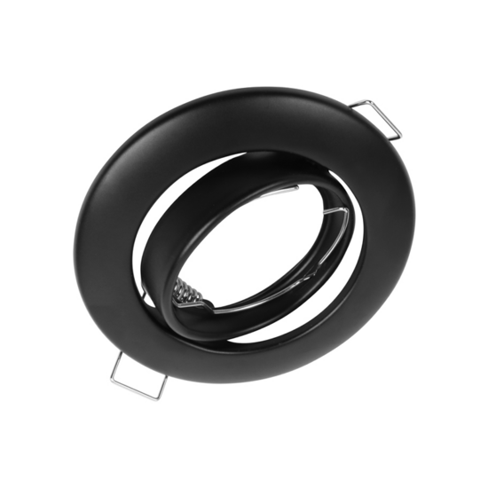 Inbouwspot armatuur kantelbaar Zwart | Voor Ø50mm spots | Ø78mm zaagmaat - Afbeelding 2