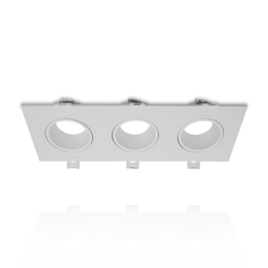 Inbouwarmatuur voor 3 spots | TRIPLE | Geschikt voor Ø50mm GU10/MR16 in wit