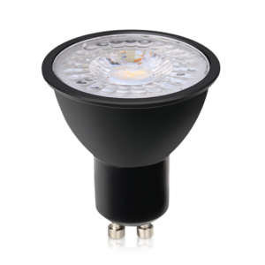 LED GU10 spot Sponde zwart 7W 3000K warm wit dimbaar 60°