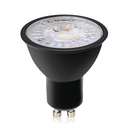 LED-GU10-Strahler Sponde schwarz 7W 3000K warmweiß dimmbar 60°