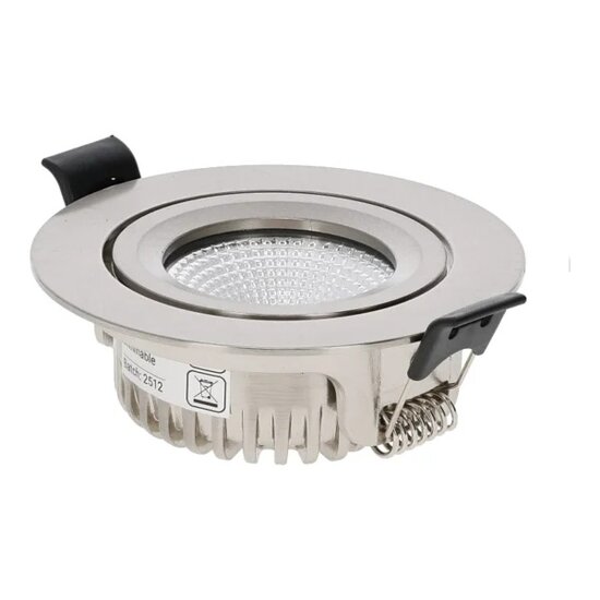 Led inbouwspot Varda Slim Fit 5W zilver | Dim to warm | IP44 - Afbeelding 2
