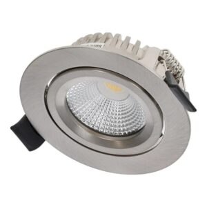 Led inbouwspot Varda Slim Fit 5W zilver | Dim to warm | IP44 in zilver