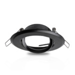 Kantelbaar inbouwspot armatuur | Ø50mm spots | Zaagmaat Ø65mm | Zwart in zwart