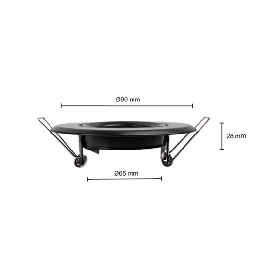 Kantelbaar inbouwspot armatuur | Ø50mm spots | Zaagmaat Ø65mm | Zwart – Image 4