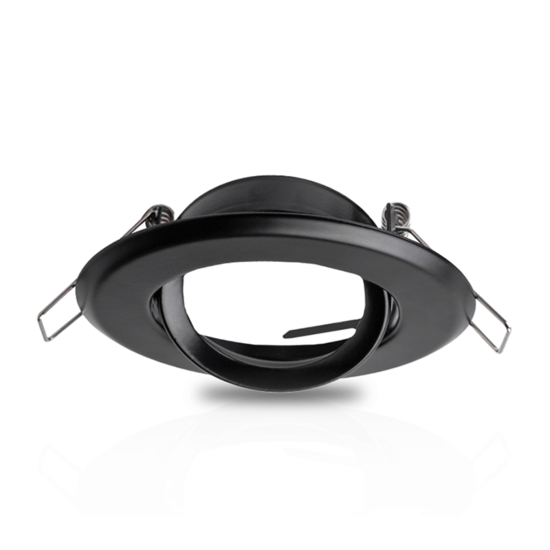 Kantelbaar inbouwspot armatuur | Ø50mm spots | Zaagmaat Ø65mm | Zwart in zwart