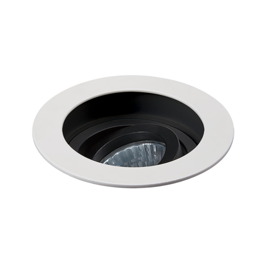 Kantelbaar inbouwspot armatuur | Ø50mm GU10/MR16 | Ø90mm zaagmaat | Zwart/Wit - Image 4