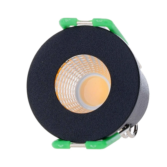 LED mini inbouwspot 3W zwart | 240lm | 2700K warm wit IP65 – Image 3