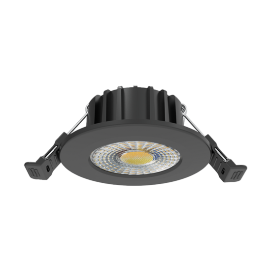 LED-Einbaustrahler 6W schwarz dimmbar | 600lm | Einstellbare Lichtfarbe IP65 in Schwarz