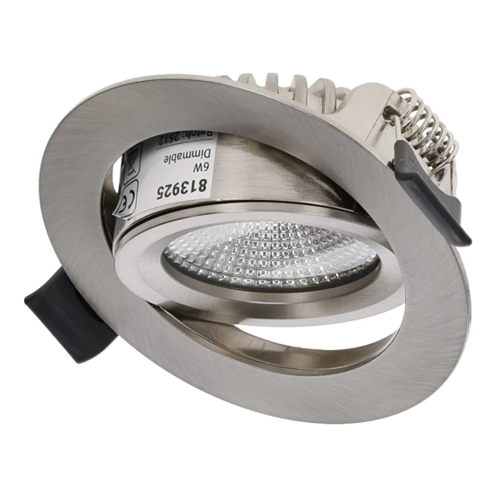 Led inbouwspot slim-fit | 4-6W | Dimbaar | CCT-switch | IP65 | Zilver – Image 2
