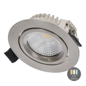 Led inbouwspot slim-fit | 4-6W | Dimbaar | CCT-switch | IP65 | Zilver