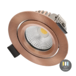 Led inbouwspot slim-fit | 4-6W | Dimbaar | CCT-switch | IP65 | Koper
