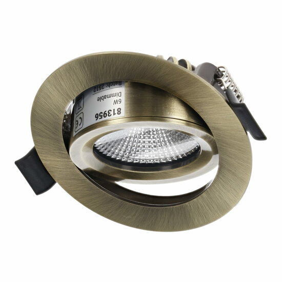 Led inbouwspot slim-fit | 4-6W | Dimbaar | CCT-switch | IP65 | Brons – Image 2