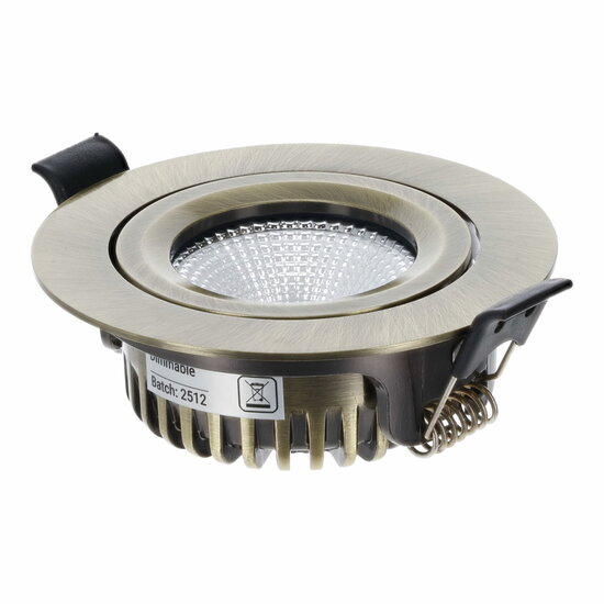 Led inbouwspot slim-fit | 4-6W | Dimbaar | CCT-switch | IP65 | Brons – Image 4