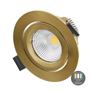 Led inbouwspot slim-fit | 4-6W | Dimbaar | CCT-switch | IP65 | Messing