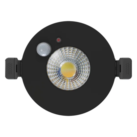 LED inbouwspot 6W zwart dimbaar | 600lm | Instelbare lichtkleur & instelbare sensor IP65 - Afbeelding 2