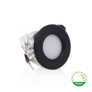 LED Einbaustrahler 1,5W schwarz dimmbar | 130lm | Dim to warm IP44 in schwarz